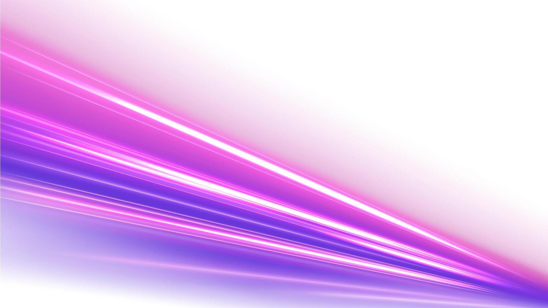 Violet Light Trails, Isolated on White Background vector