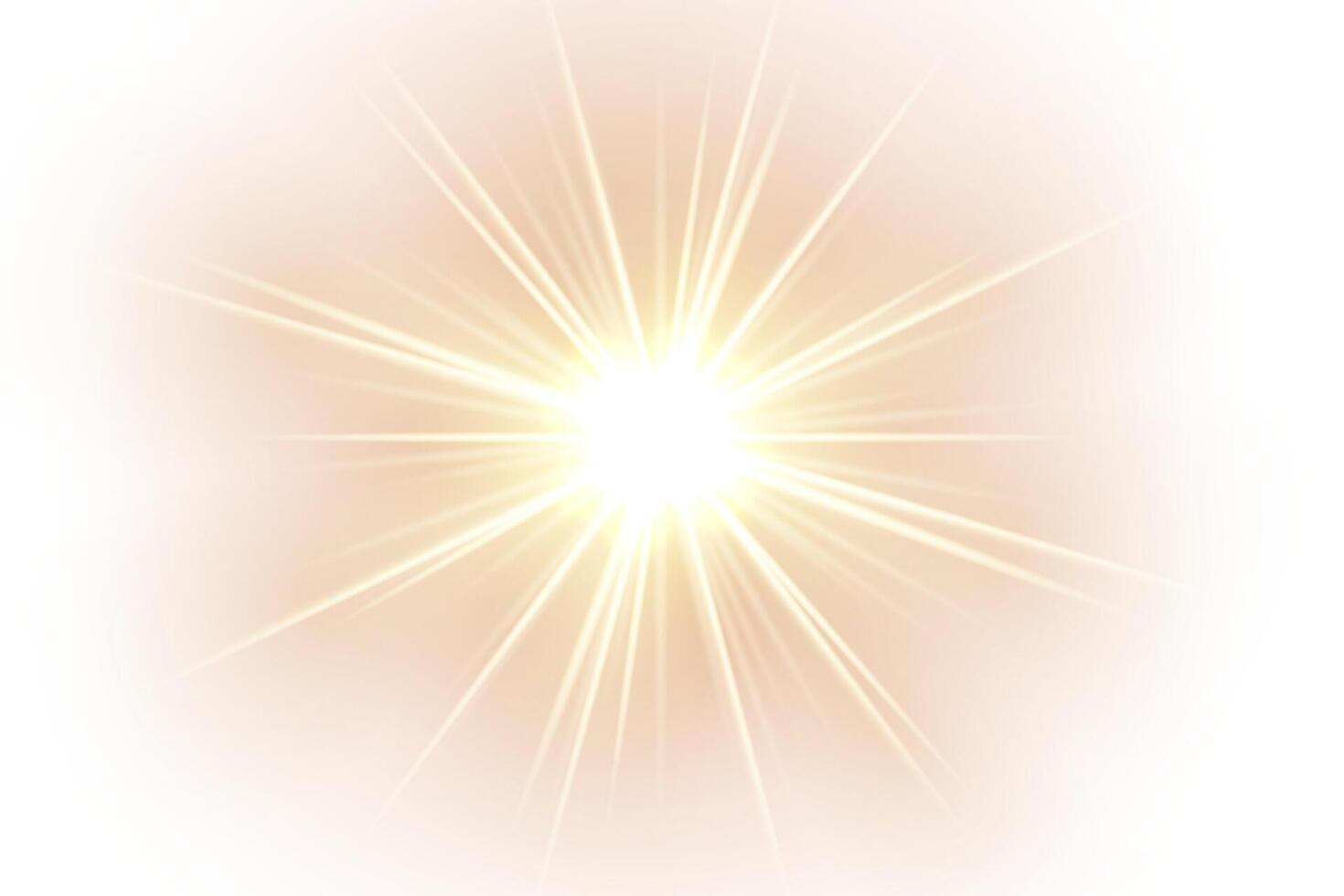 Gold Rays Isolated on White Background vector