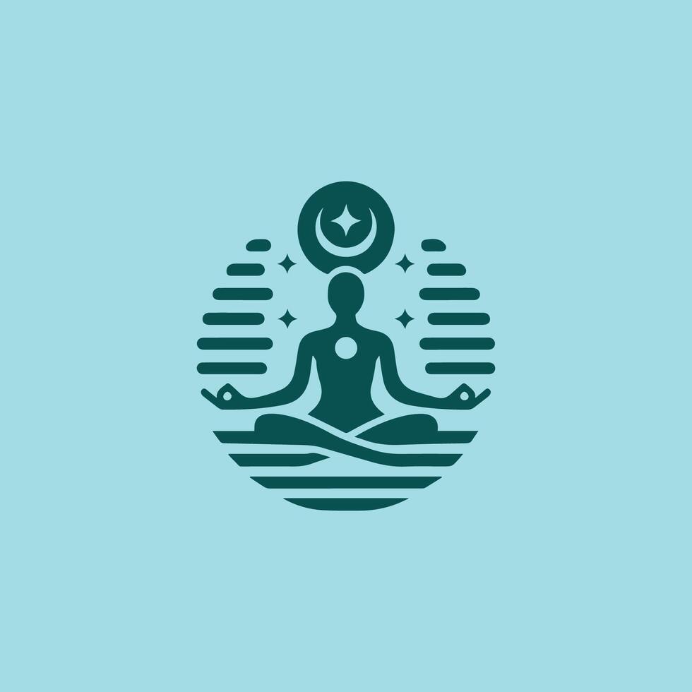 Meditation logo for sale vector