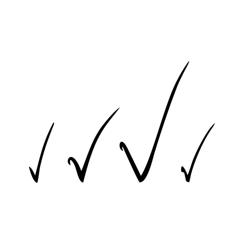 Check marks are signs vector