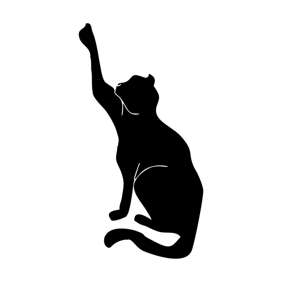cat gives a paw vector