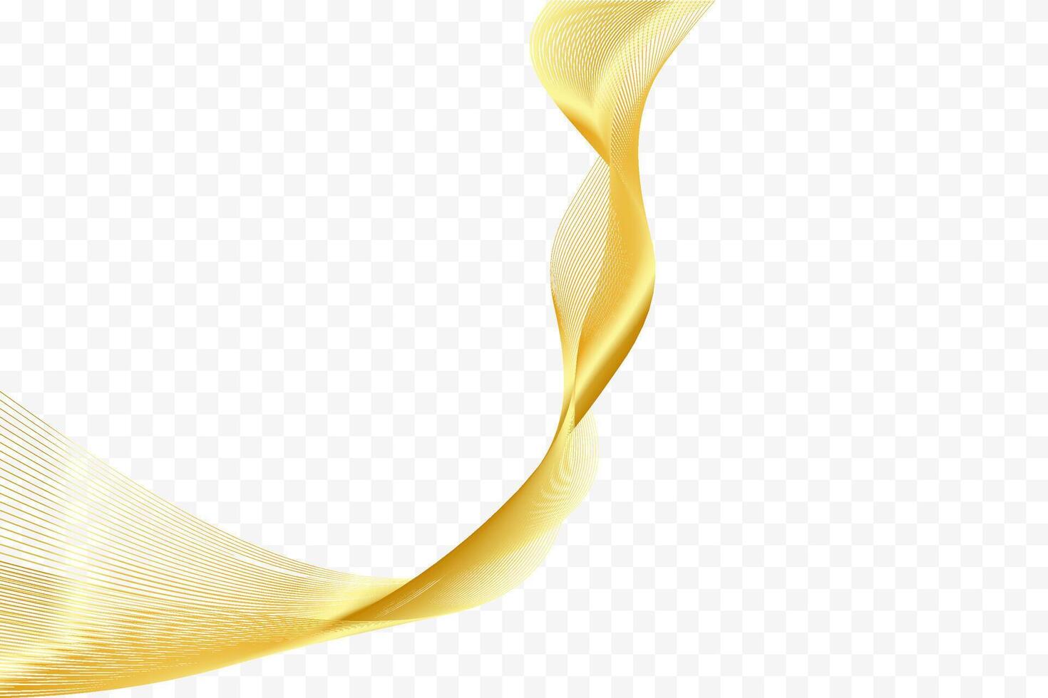 Abstract Golden Wave Lines Illustration Background vector