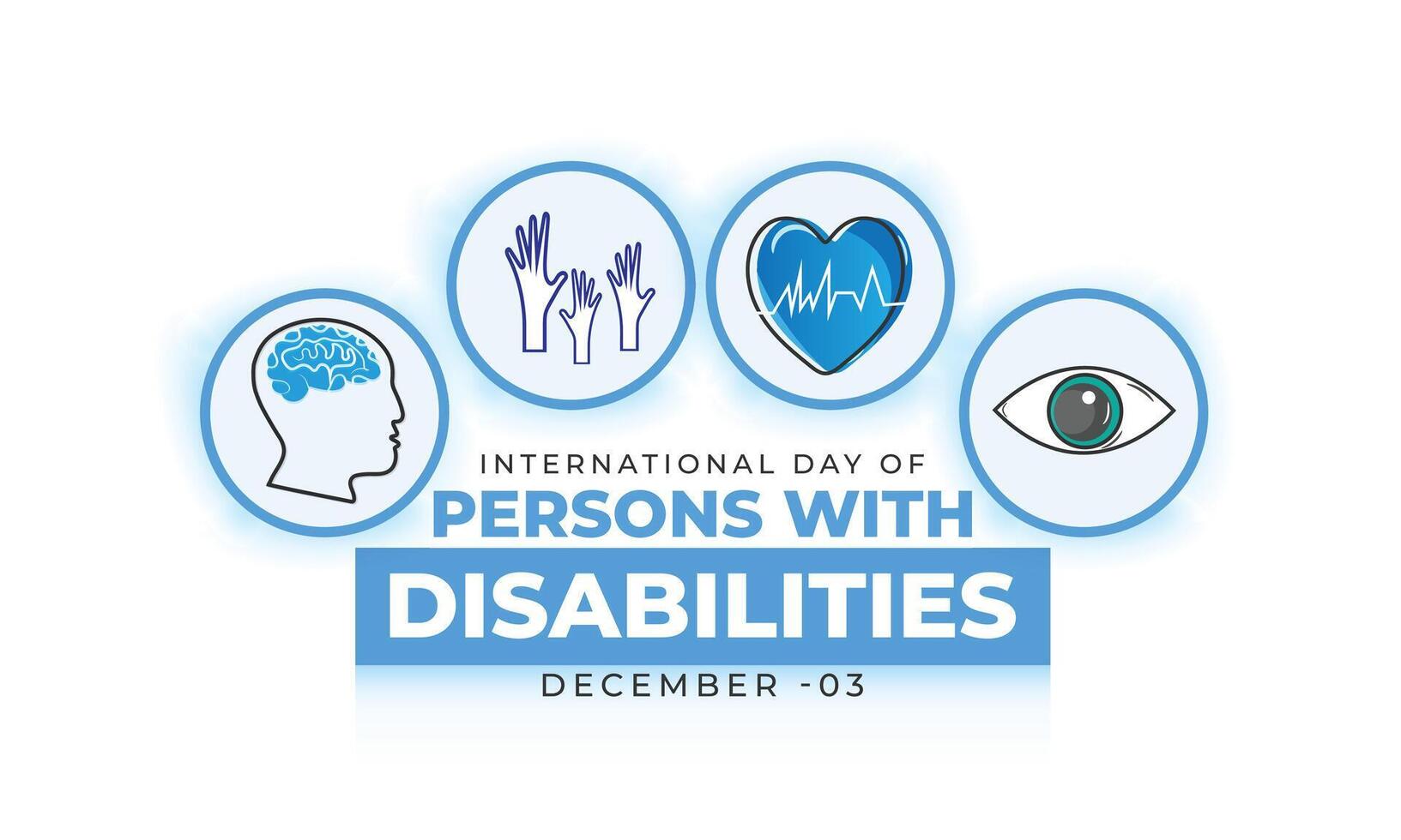 International day of persons with disabilities. background, banner, card, poster, template. illustration. vector