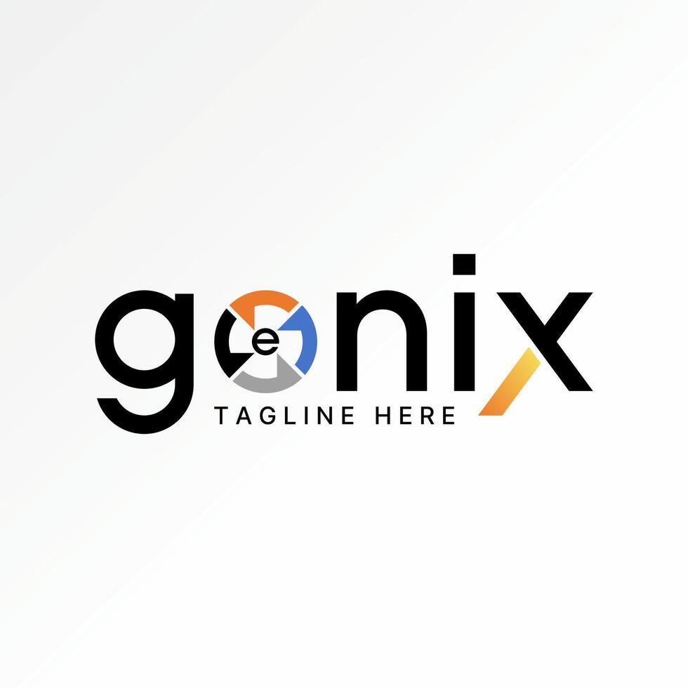 Logo design graphic concept creative premium stock initial O font fan blades latter Genix Genius word. Related to typography manufacture part vector