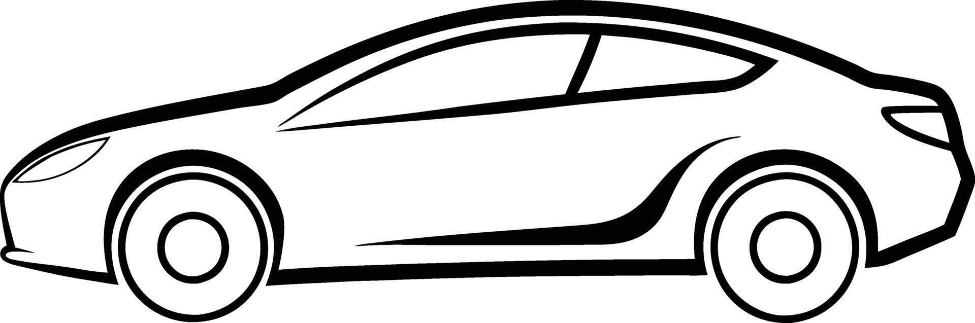 Coupe Car Minimalist Style vector