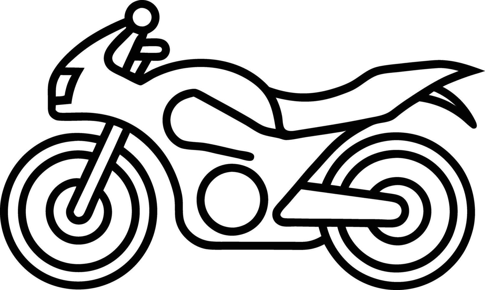 Two-Wheeler Outline Drawing vector