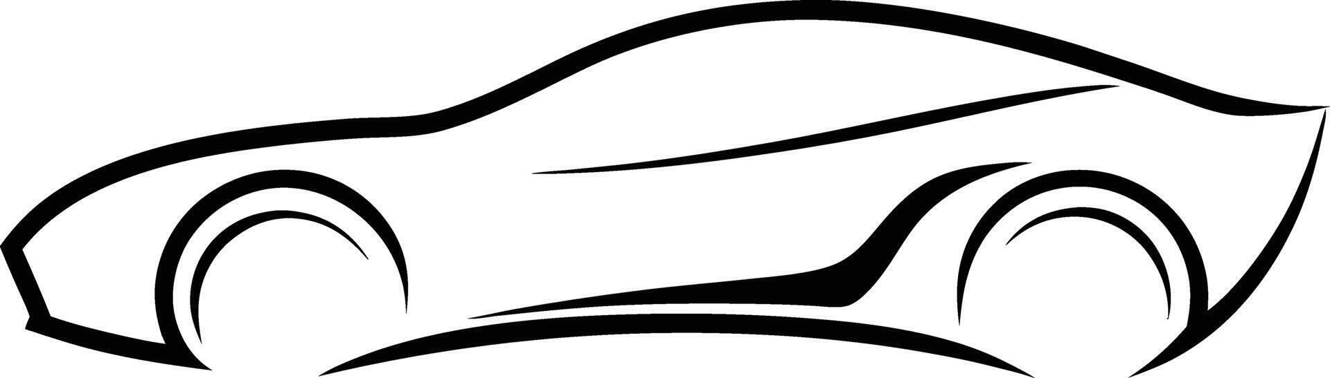 Aerodynamic Car Sketch vector