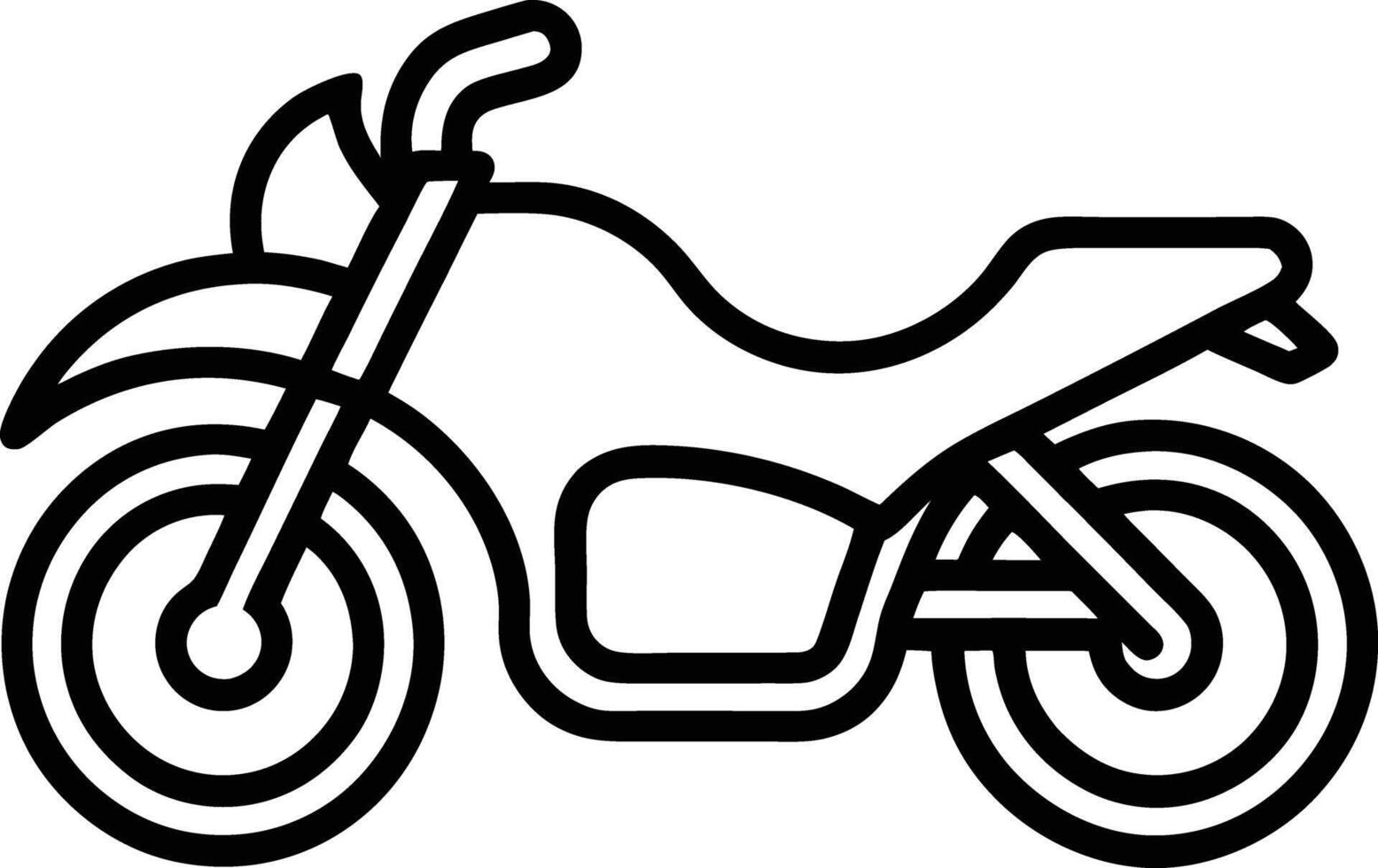 Cruiser Motorcycle Line Design vector