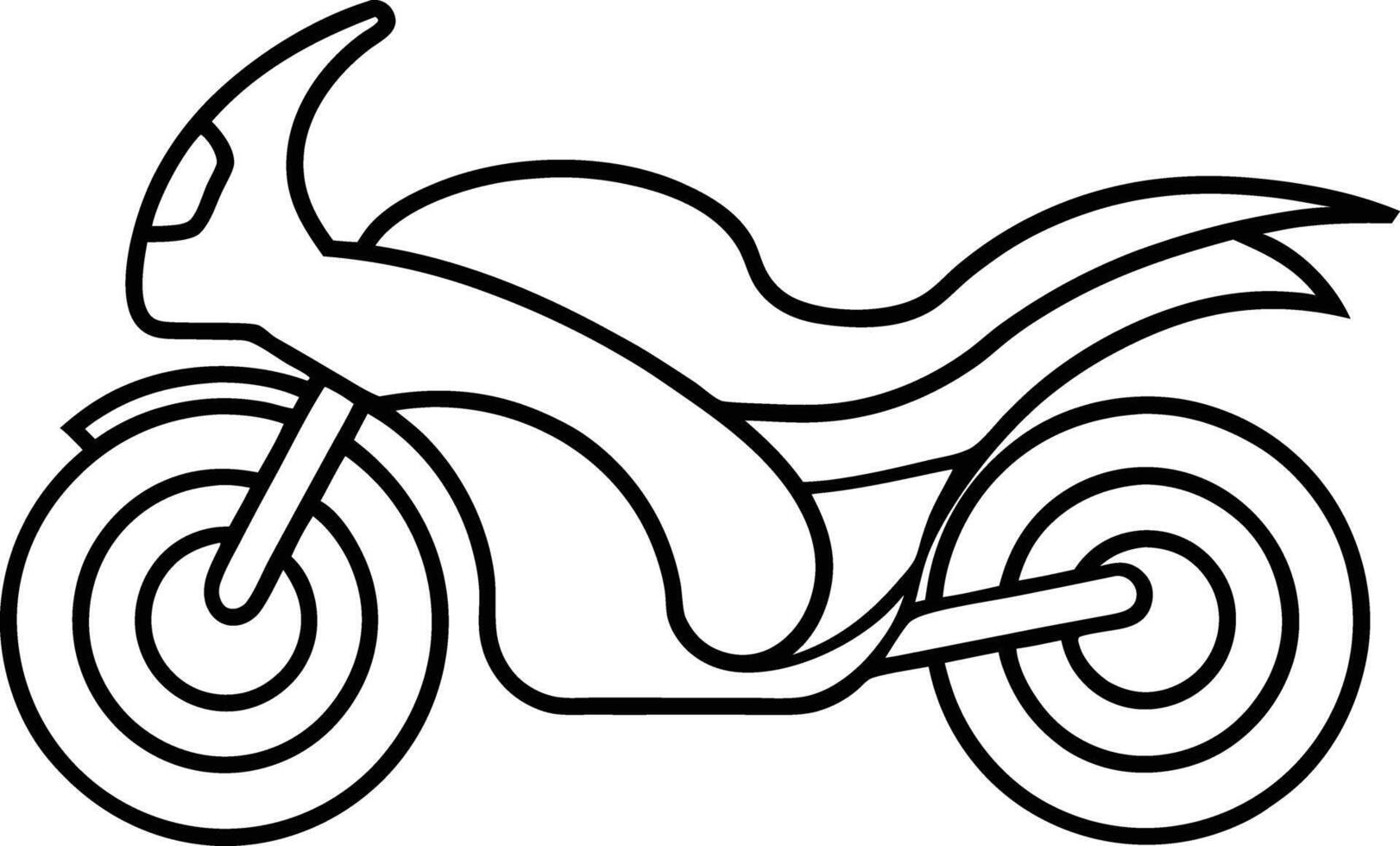Minimalist Motorbike Sketch vector