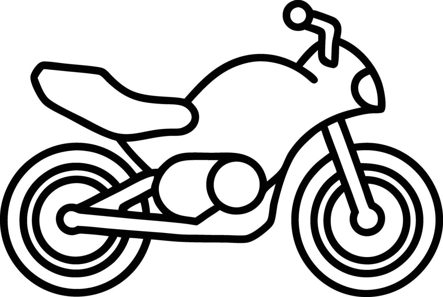 Motorcycle Contour Drawing vector