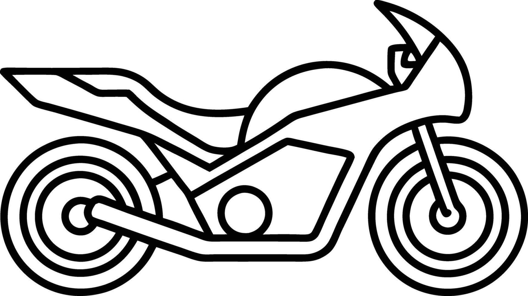 Motorbike Minimal Contour Art vector