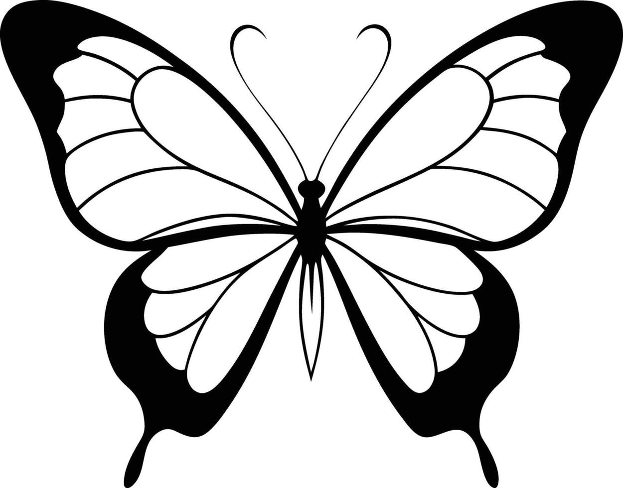 Symmetrical Butterfly Design vector