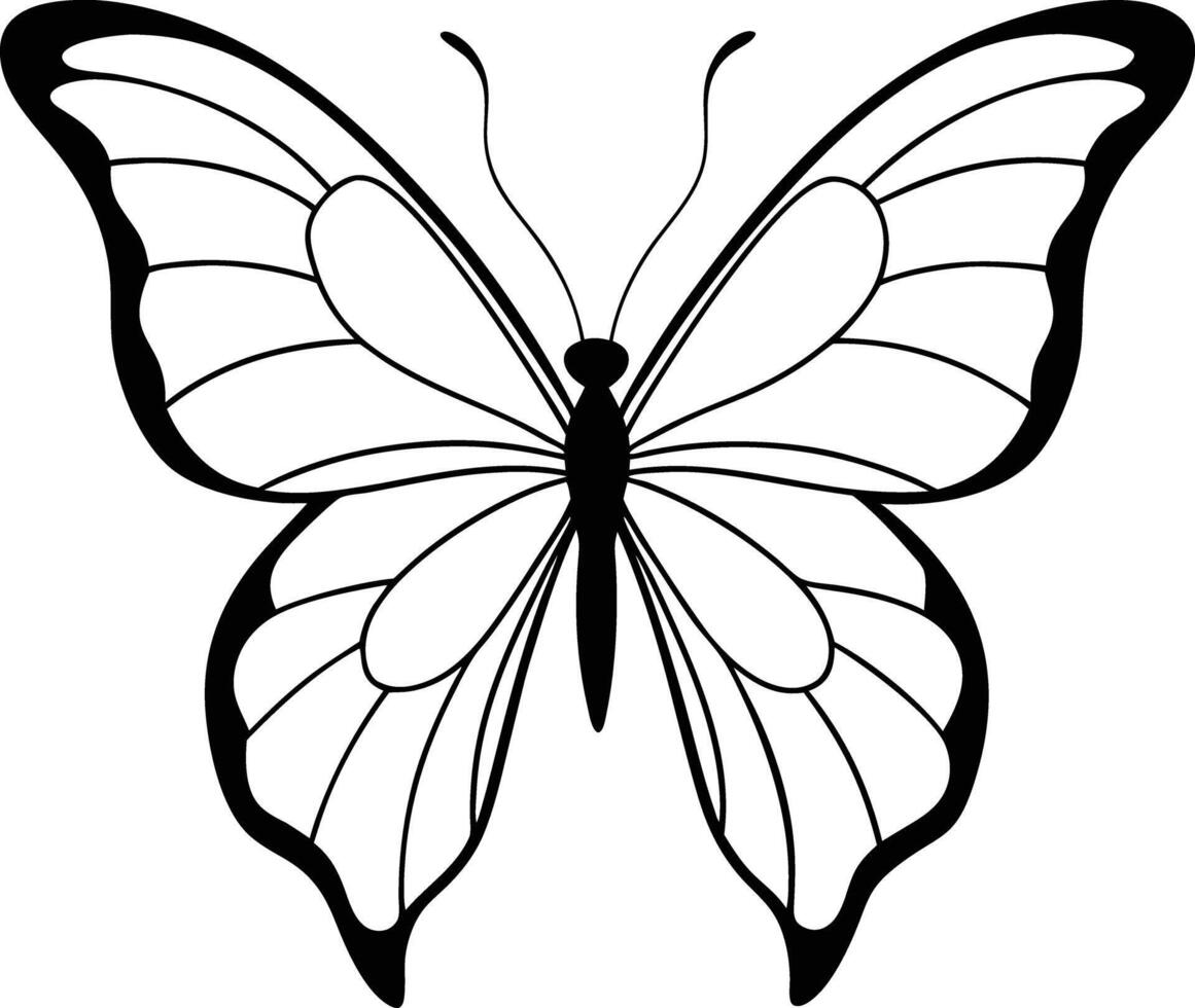 Minimalist Butterfly Art vector