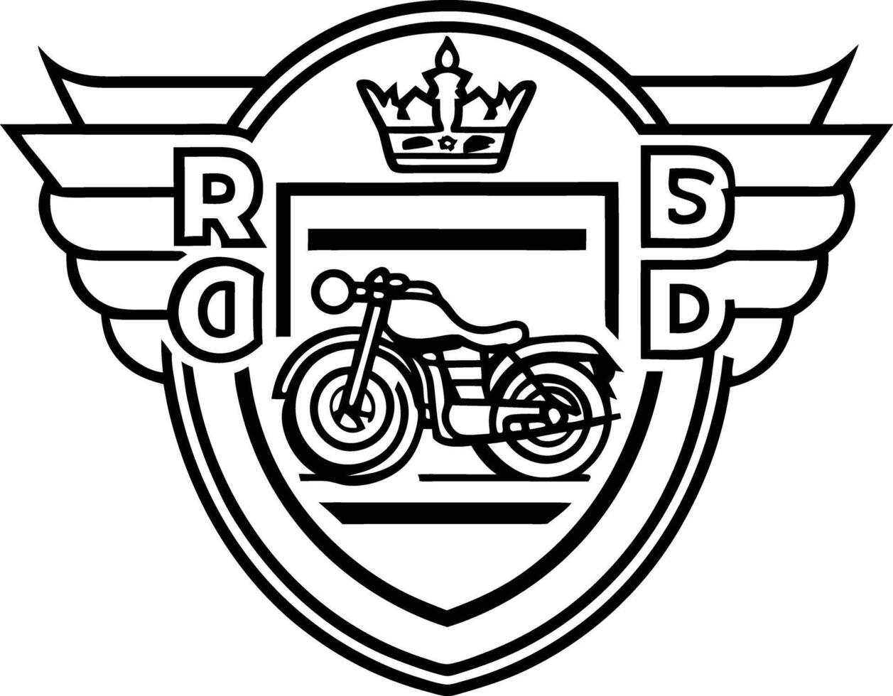 Classic Bike Contour Artwork LOGO vector