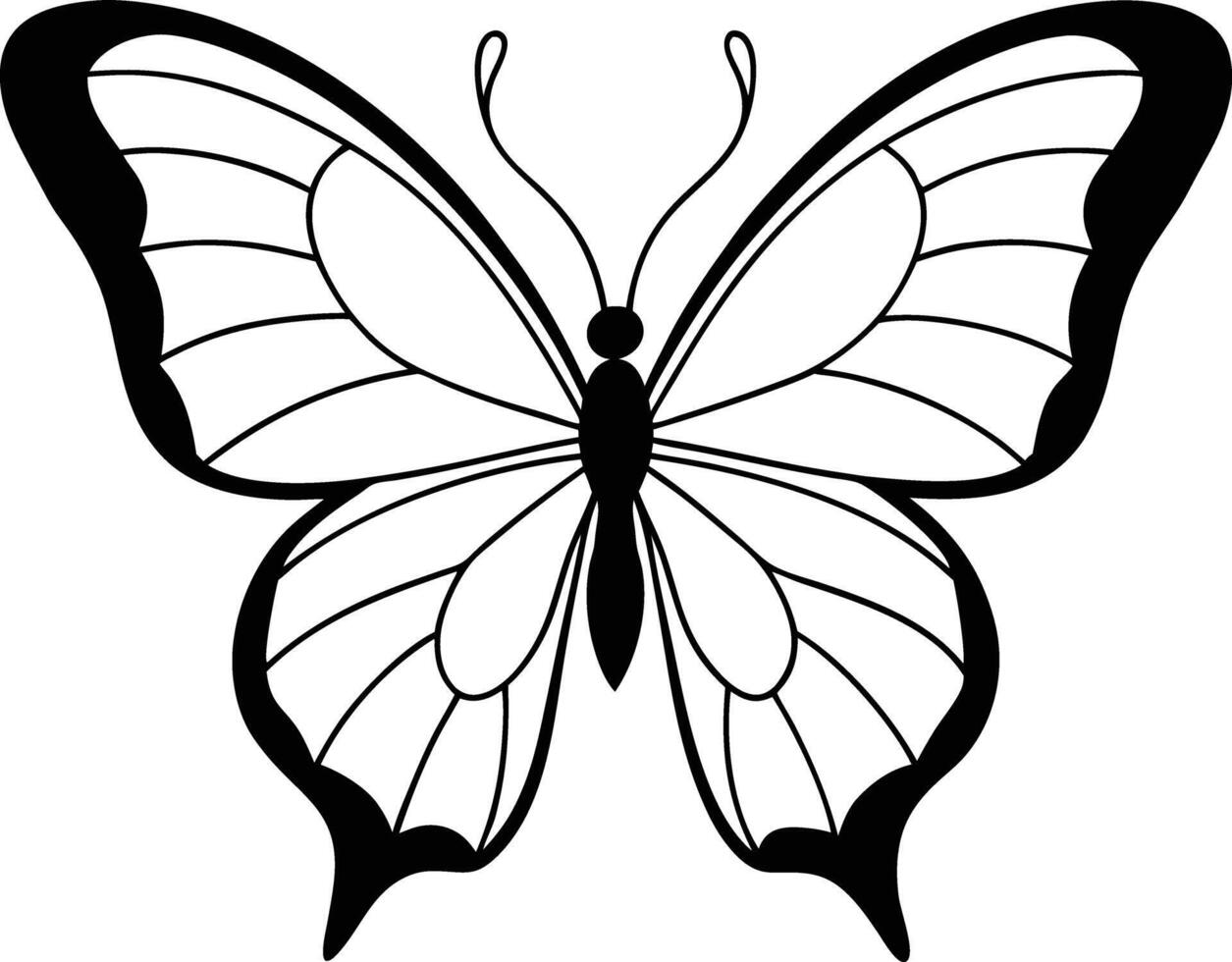 Butterfly Wings Outline vector