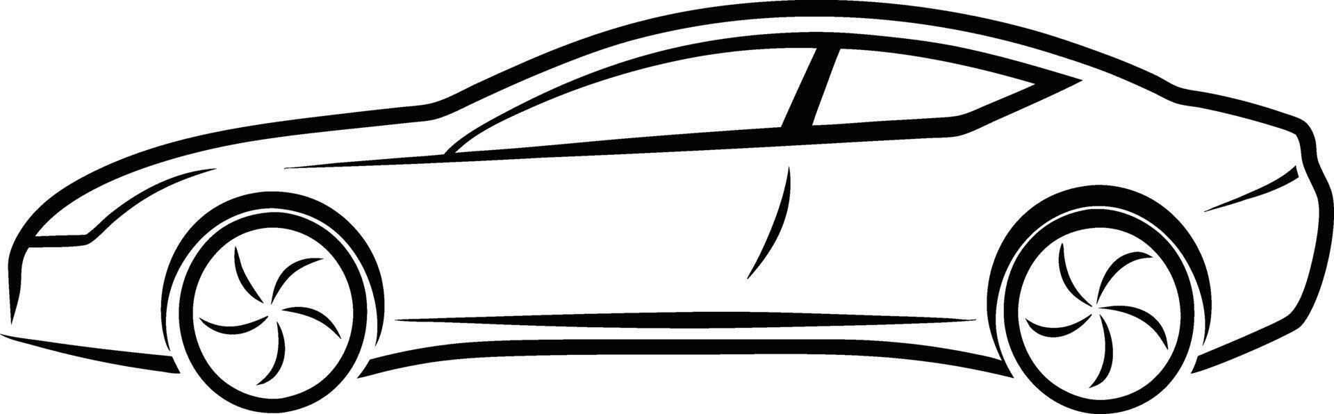 Elegant Coupe Car Silhouette vector