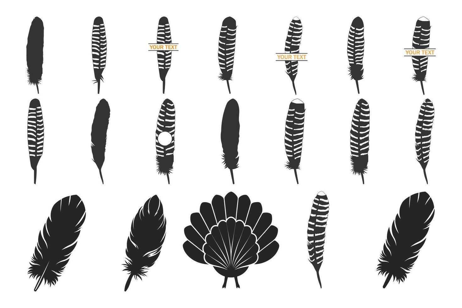 Turkey Tail Feather , Turkey Hunting Silhouette vector