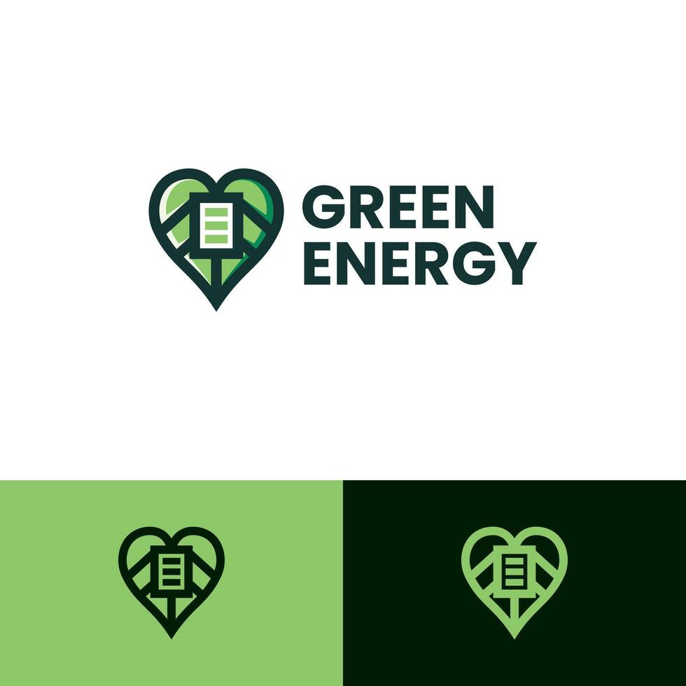 eco green energy logo design vector