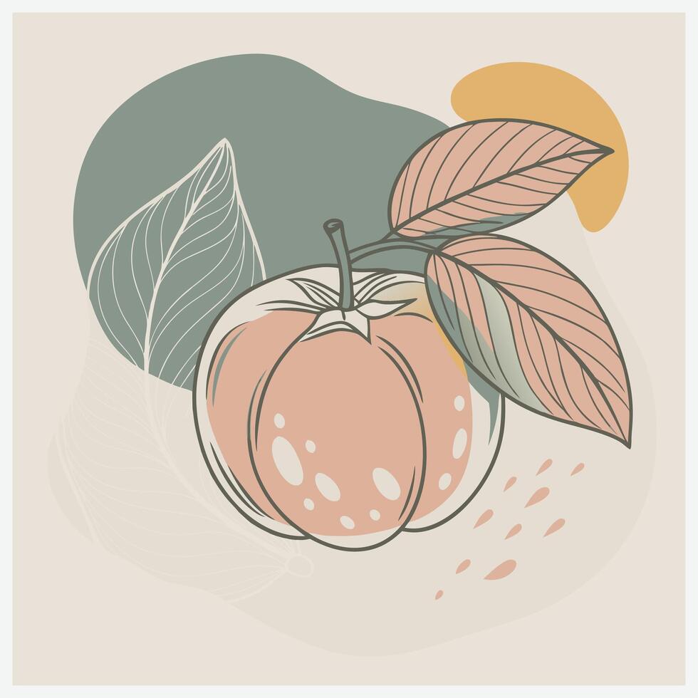 Vibrant Kei Apple Illustration A Stunning Depiction of the Exotic Fruit in Detailed Graphic Art vector