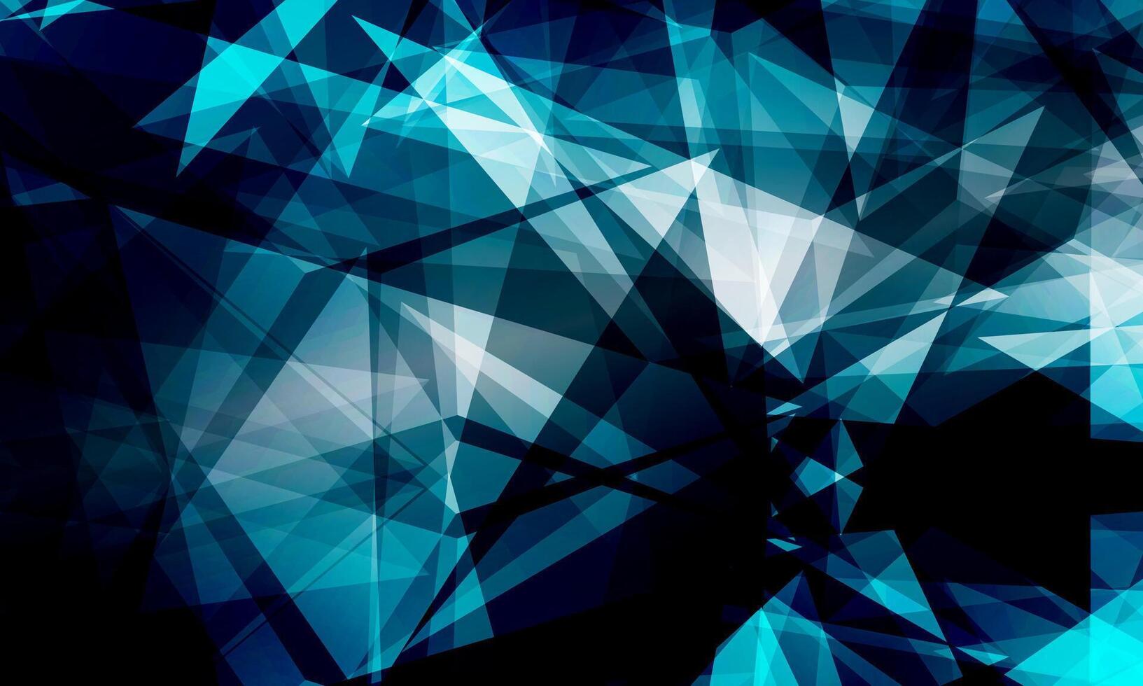 Fractal abstract blue geometric polygon background. glass soft crystal. vector