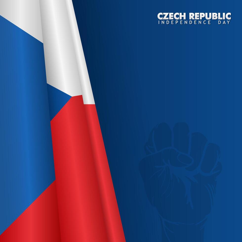 Background with Czech Republic flag design, suitable for Czech Republic Independence Day poster vector