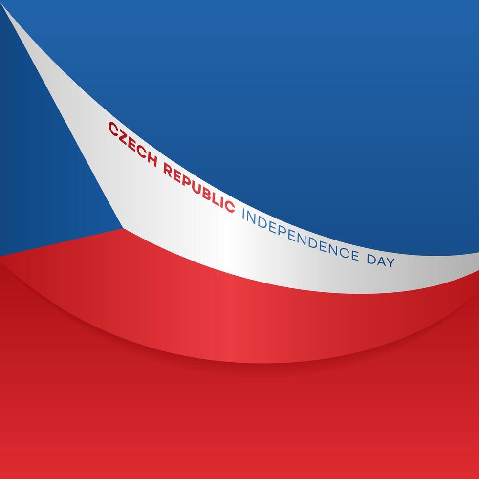 Independence Day of the Czech Republic, celebrated every 28th October vector