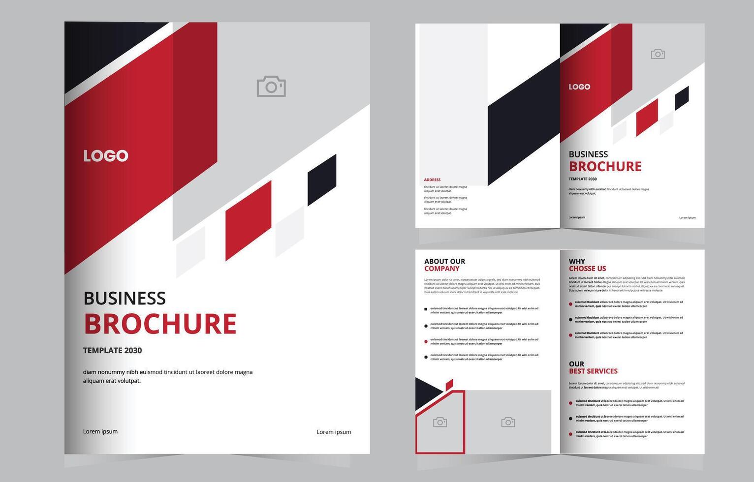 A4 corporate agency design template brochure design template vector
