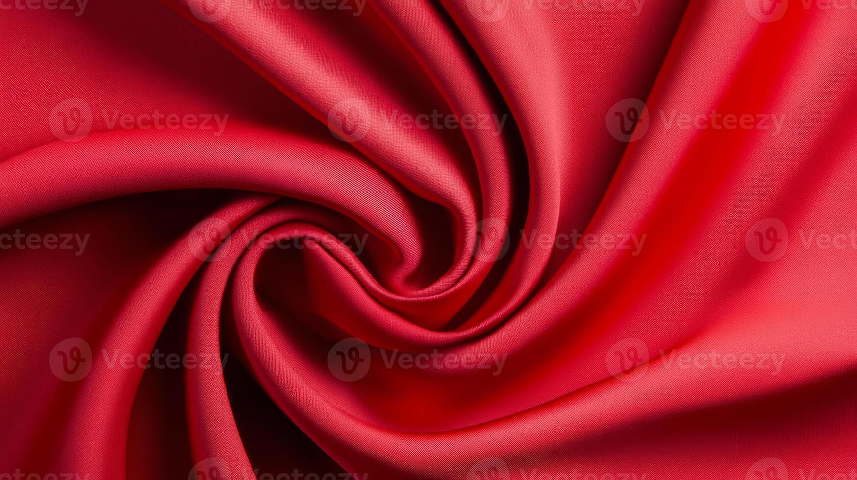 Dark ruby red fabric twisting into elegant spirals with soft highlights luxurious texture ideal for Christmas or New Year themes rich and festive background photo
