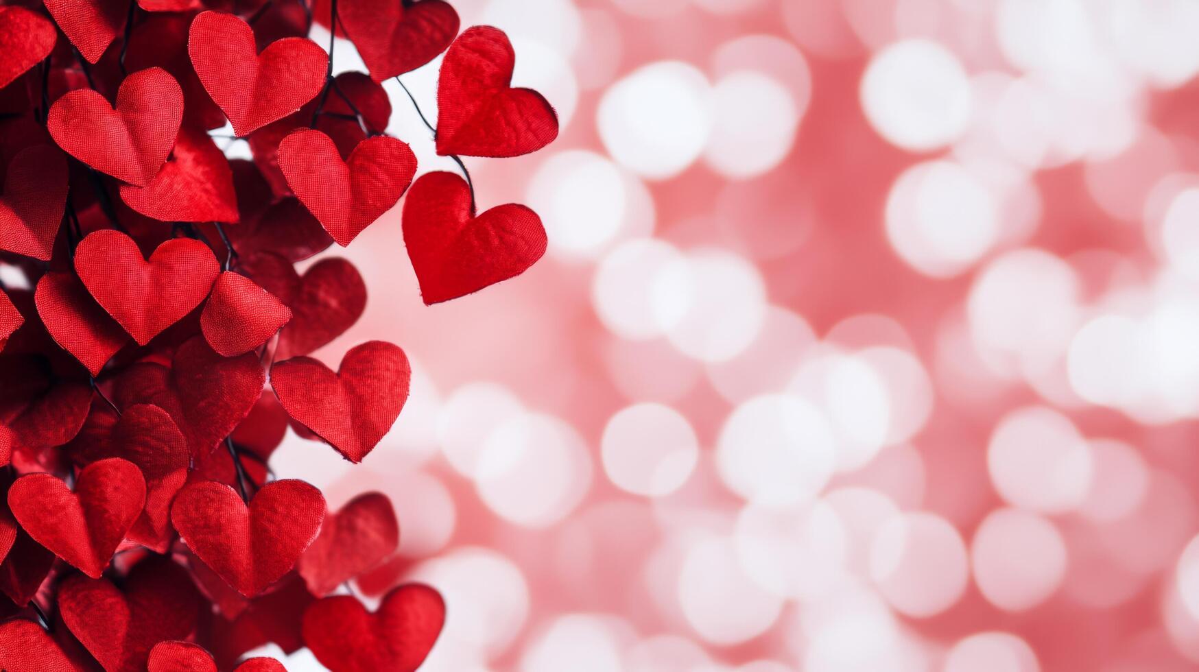 Bright red and white background with subtle heart shaped leaves celebrating Slovenian Valentines Day called Pust jovial and romantic atmosphere in a regional style photo