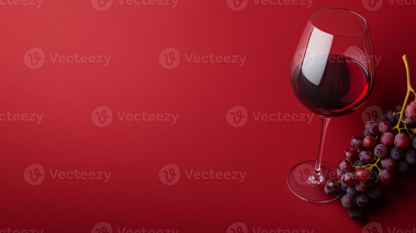 Deep burgundy background with faint wine glass and grape textures capturing the spirit of St Martins Day in Central Europe autumn harvest festivity warm and rich tones photo