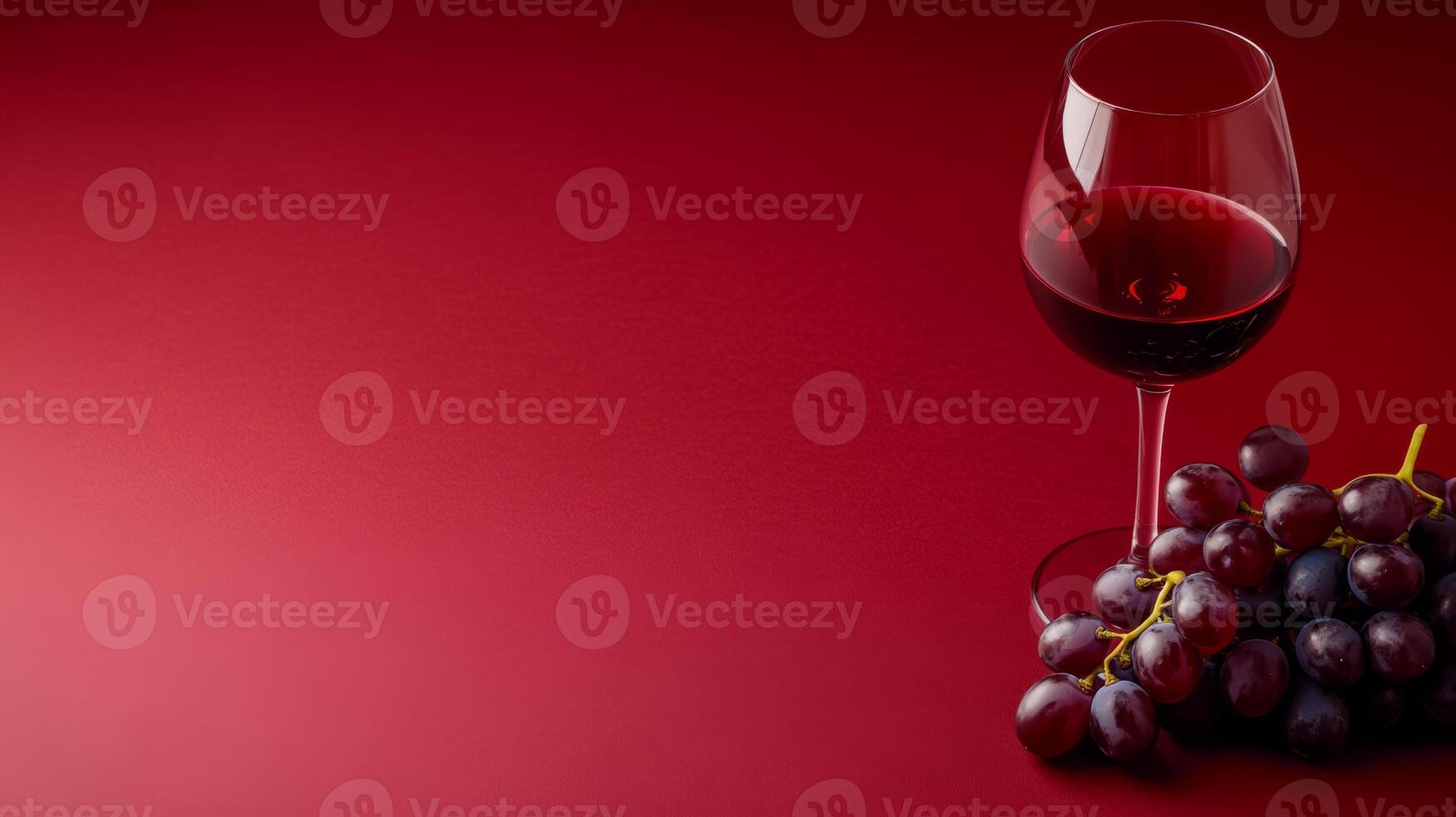 Deep burgundy background with faint wine glass and grape textures capturing the spirit of St Martins Day in Central Europe autumn harvest festivity warm and rich tones photo