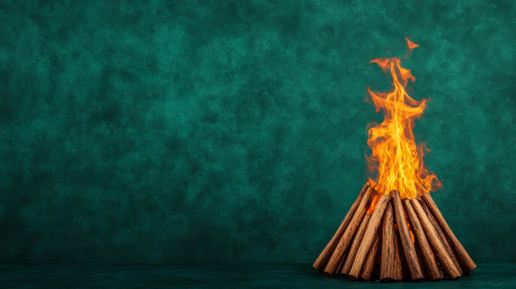 Earthy brown and green background with faint bonfire silhouettes symbolizing Bonfire Night in the UK cozy and warm British holiday feel with traditional textures photo