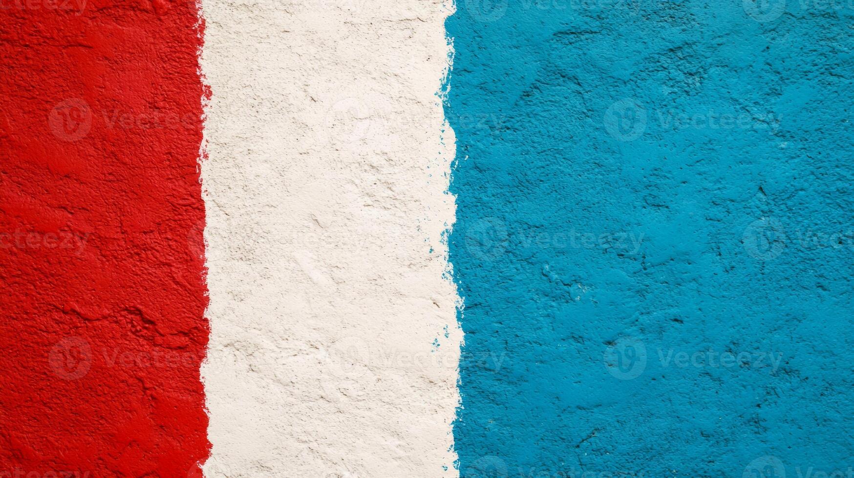 Distressed concrete wall texture in red white and blue tones for Independence Day rugged patriotic vibe with rough surfaces and faded colors adding vintage charm photo