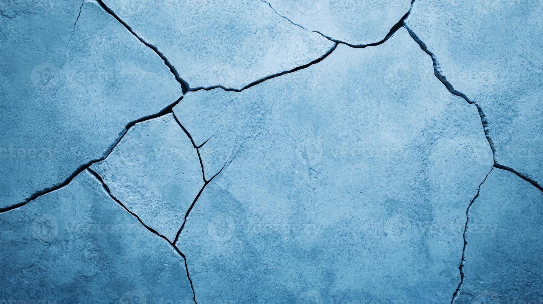 Rough concrete wall texture in vibrant icy blue and silver tones capturing the cool festive essence of New Year abstract cracks and grain for a wintry atmosphere photo