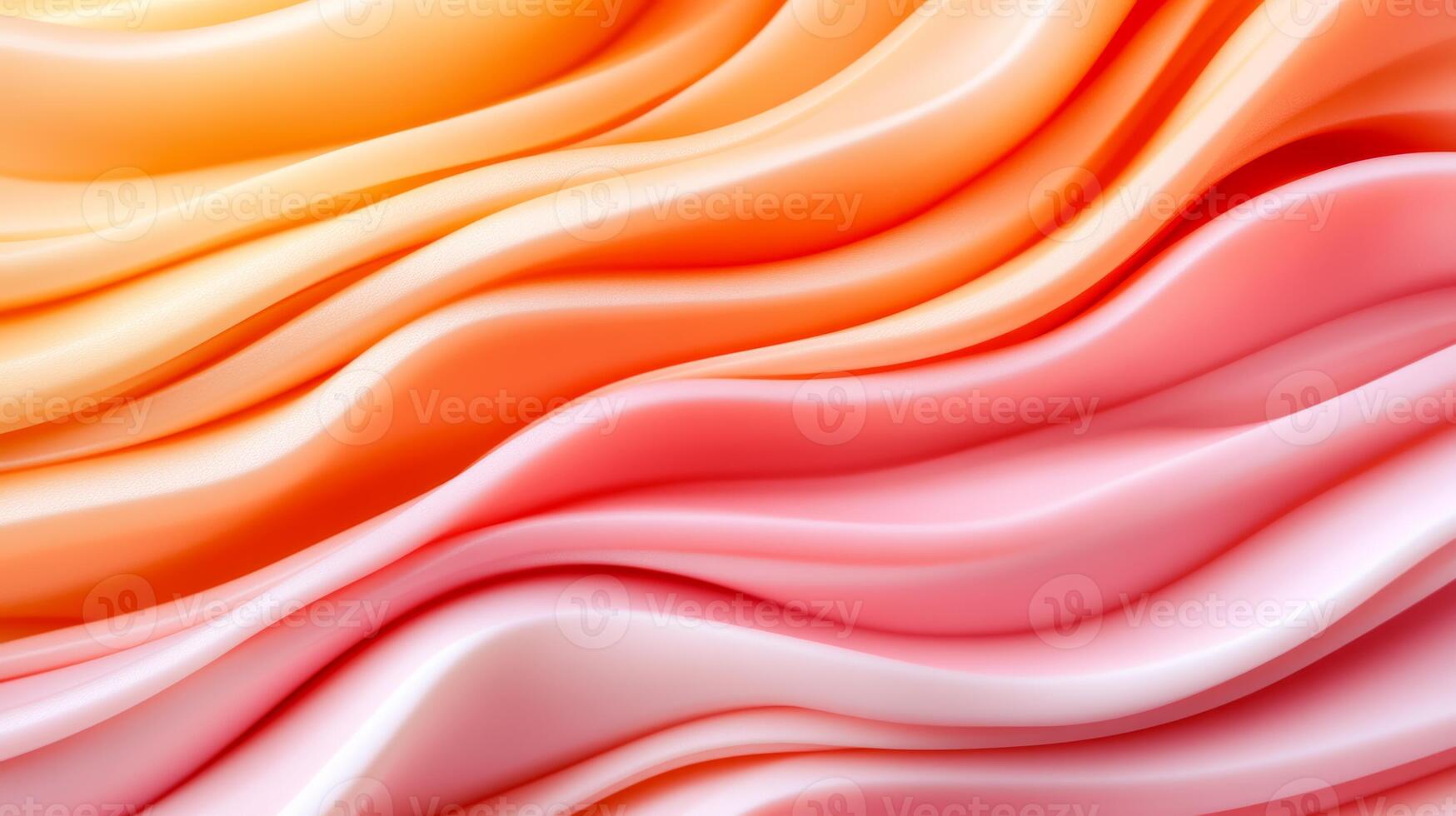 Close up of liquid waves in gradient shades of sunset orange and coral pink photo