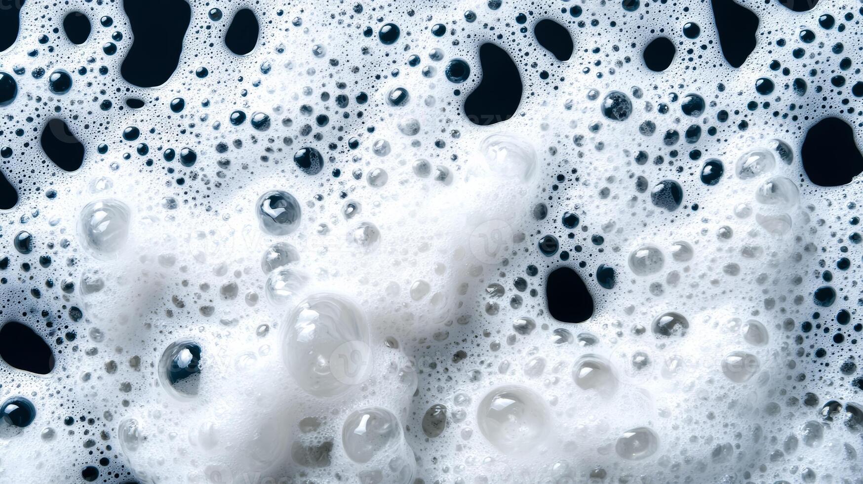 Extreme close up of ocean wave foam with intricate bubbles and swirls photo