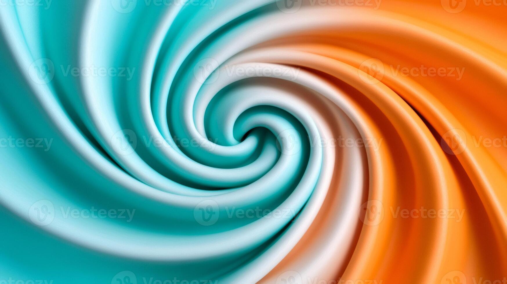 Kaleidoscopic fractal patterns swirling on a gradient from turquoise to burnt orange photo