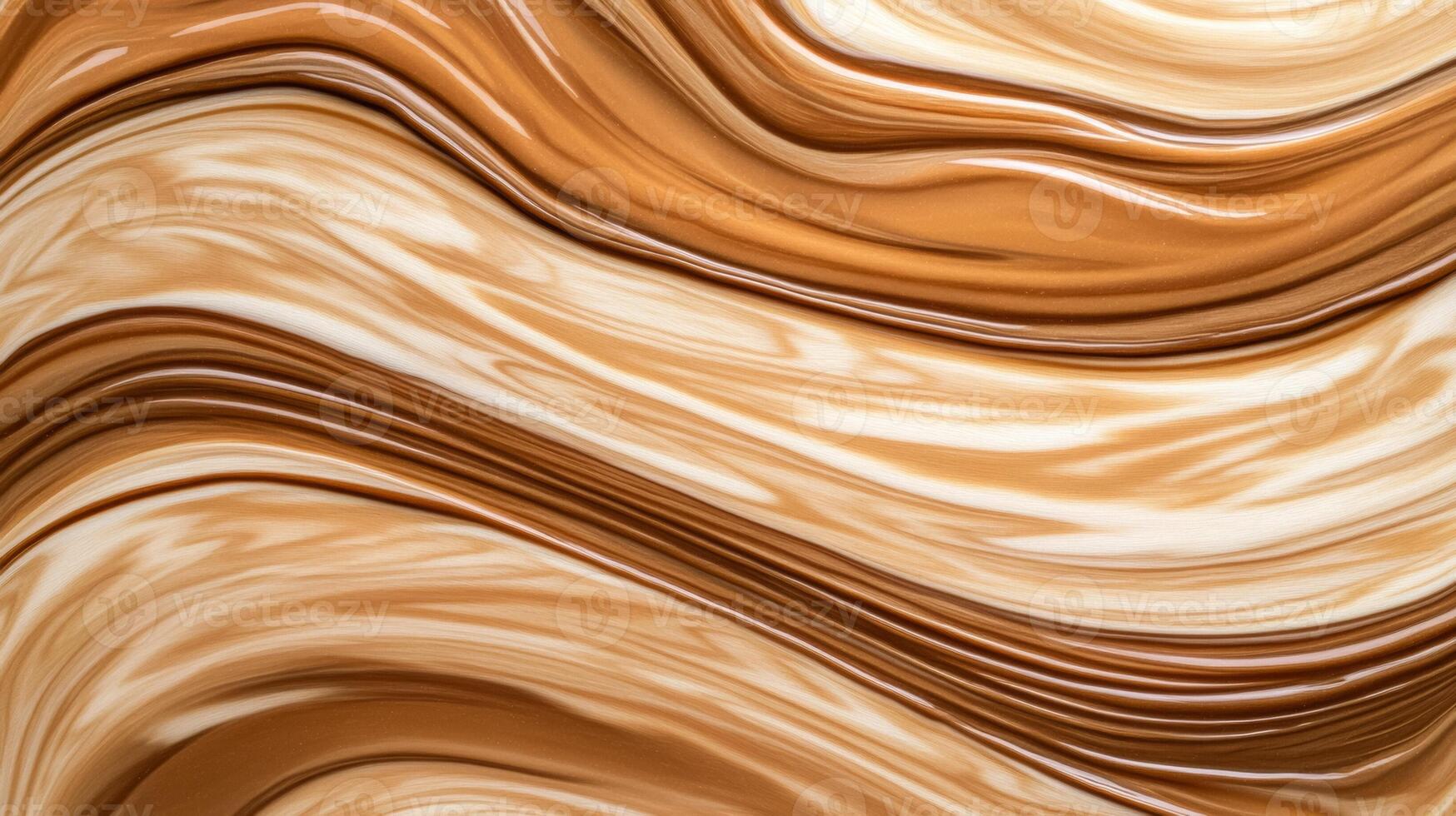 Marbled pattern of caramel and chestnut nail polish blending in rich swirls reminiscent of fall foliage photo