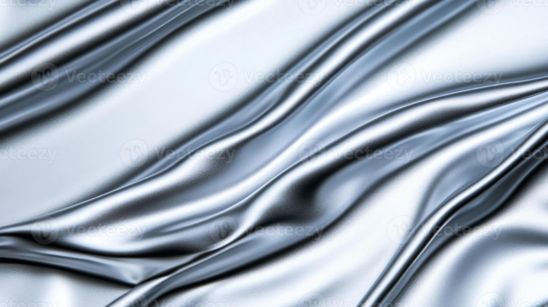 Pale silver grey lip gloss swirled with fine shimmer set against a cool metallic background photo