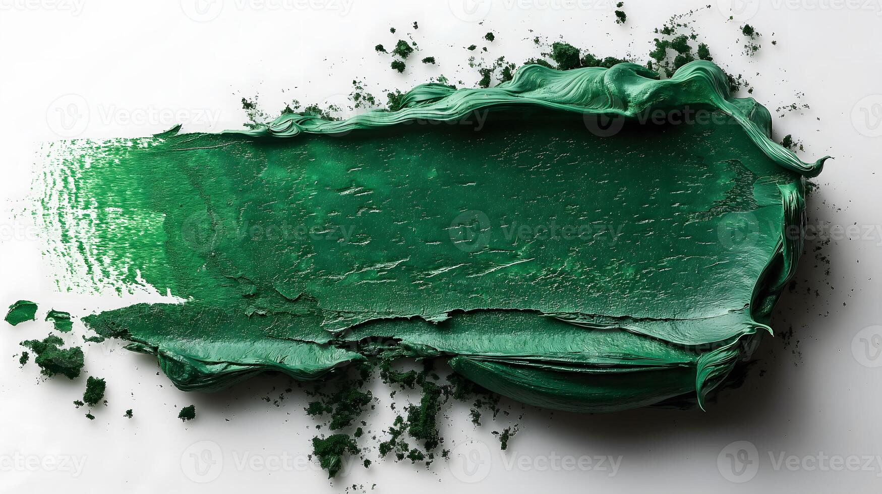 Green Paint Texture Scratches Isolated on Transparent Background photo