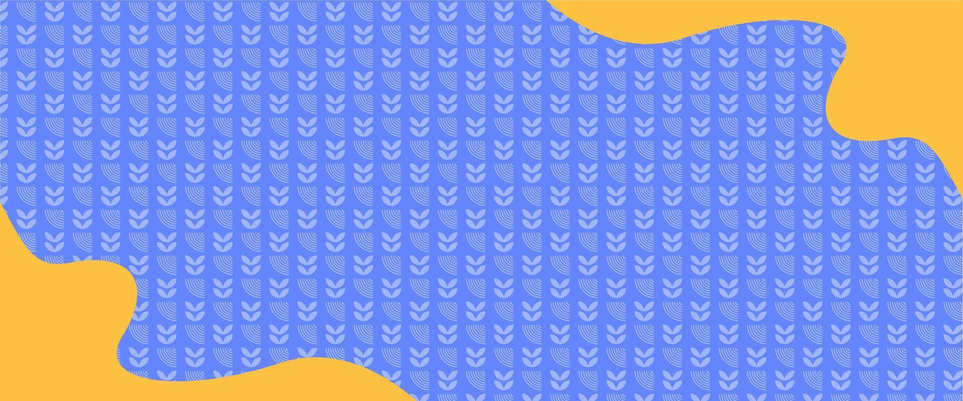 A blue and yellow background with a pattern of blue and yellow vector