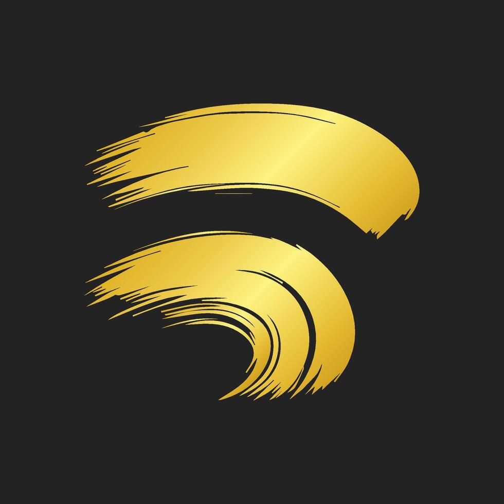 The logo for the company is a golden wave vector