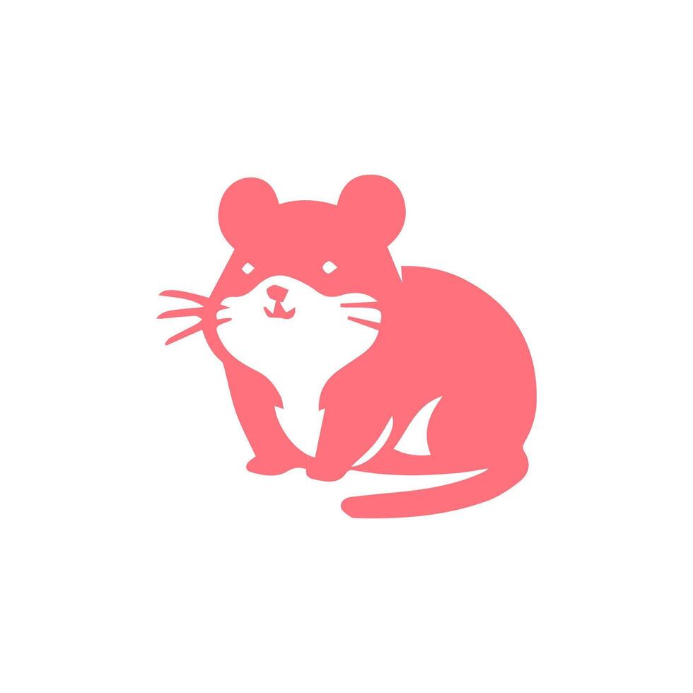 A pink mouse with white spots on it vector