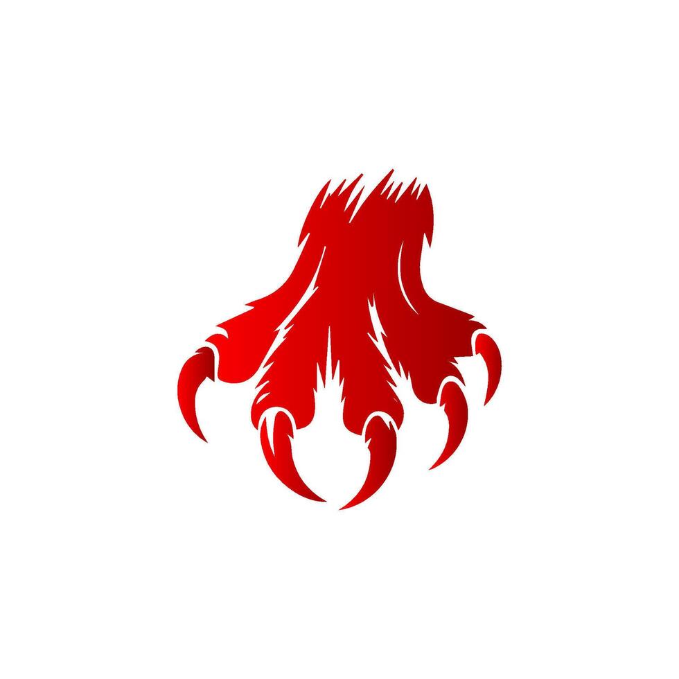 Red claw logo design vector