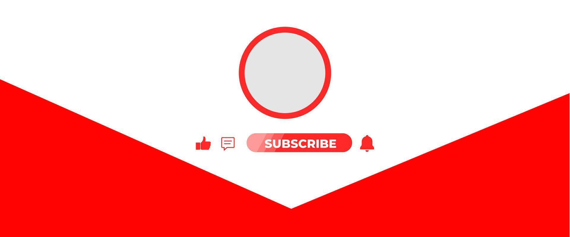 A red and white logo with the words subscribe vector