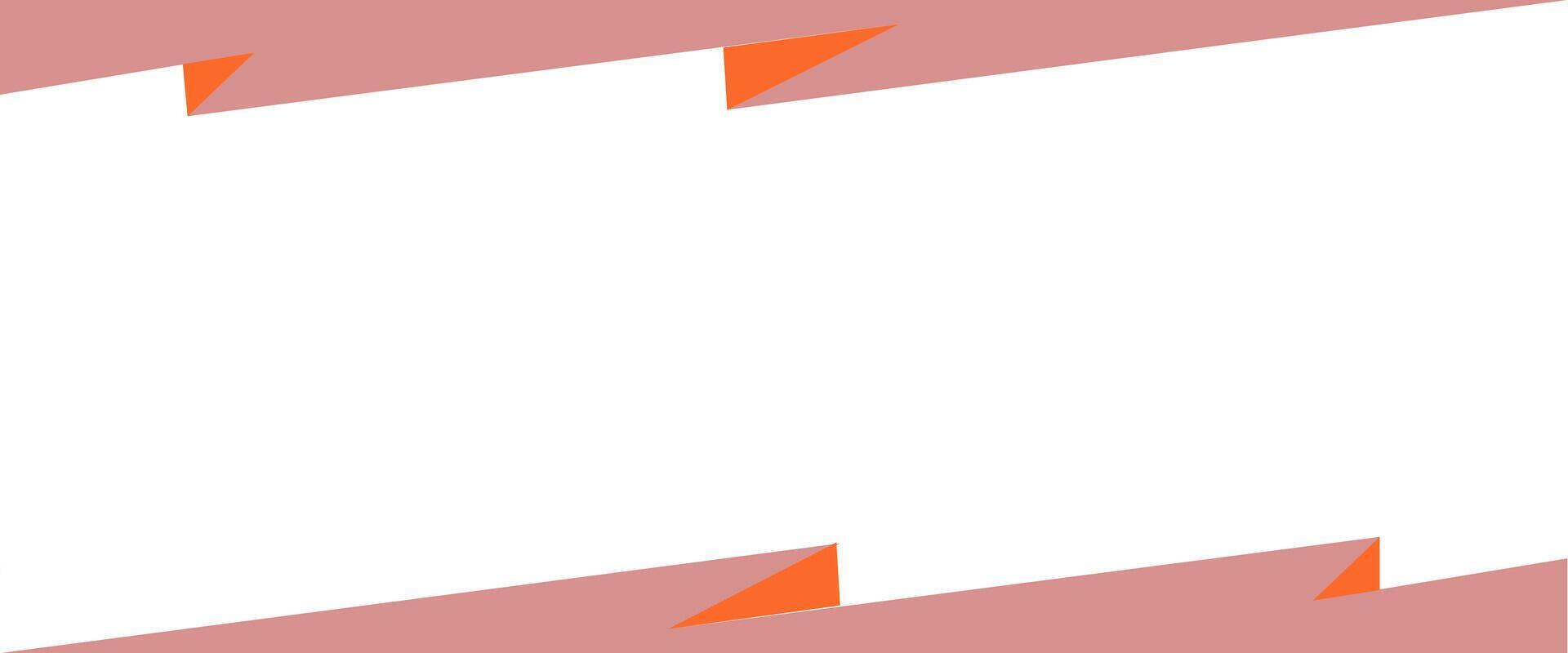 An orange and white square frame with a white border vector