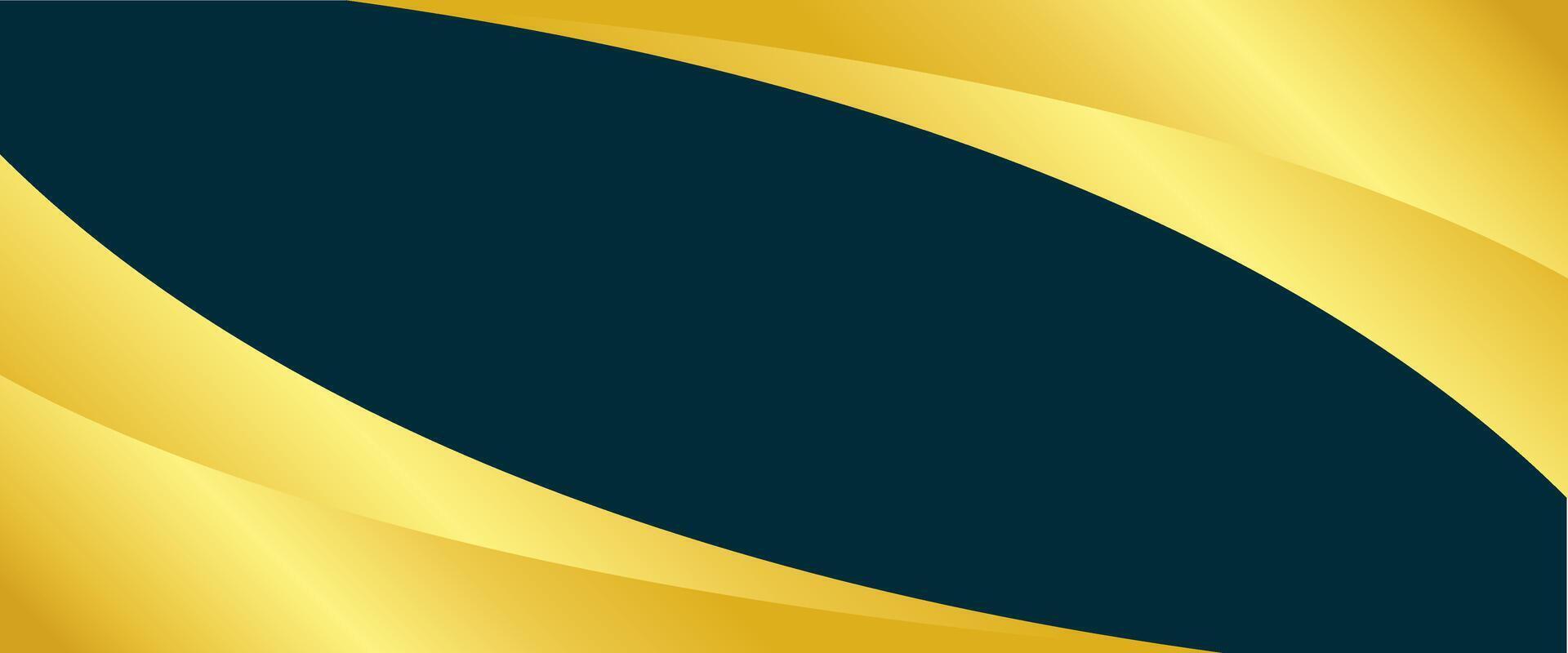 A black and gold background with a curved shape vector