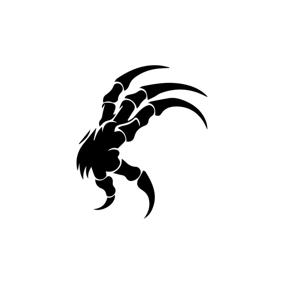 A black and white scorpion logo on a white background vector