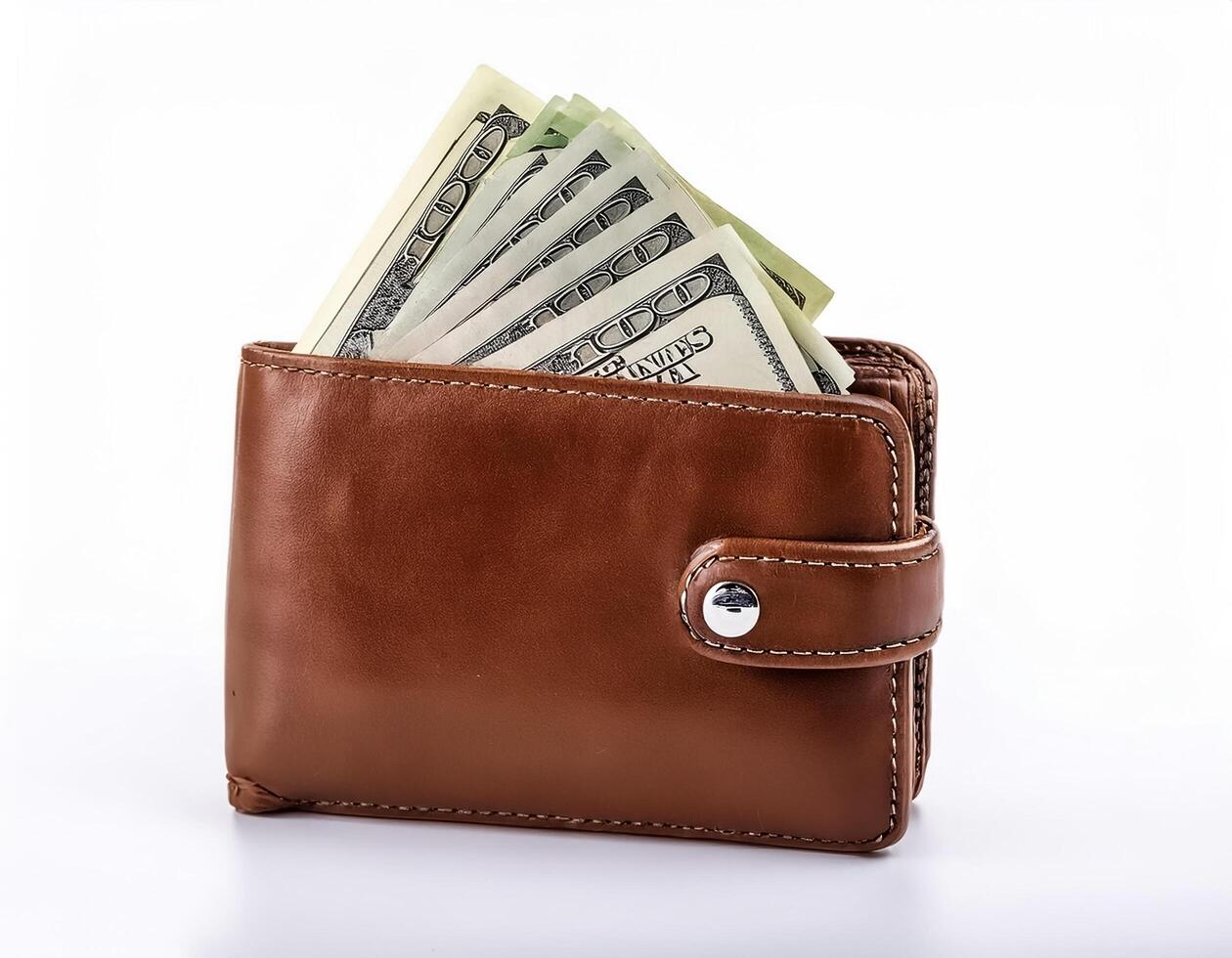wallet isolated on white background photo