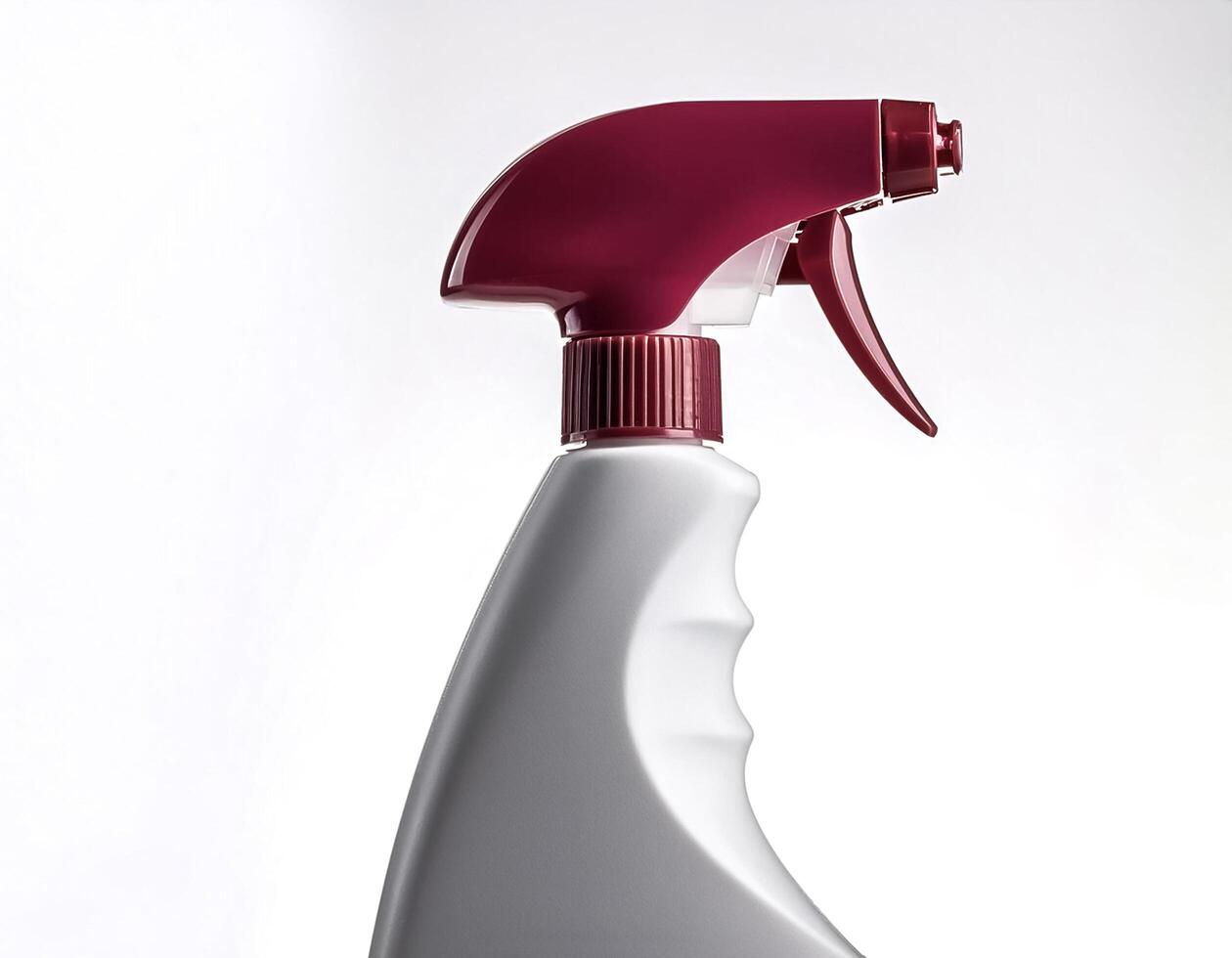 cleaning spray bottle isolated on white background photo